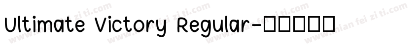 Ultimate Victory Regular字体转换